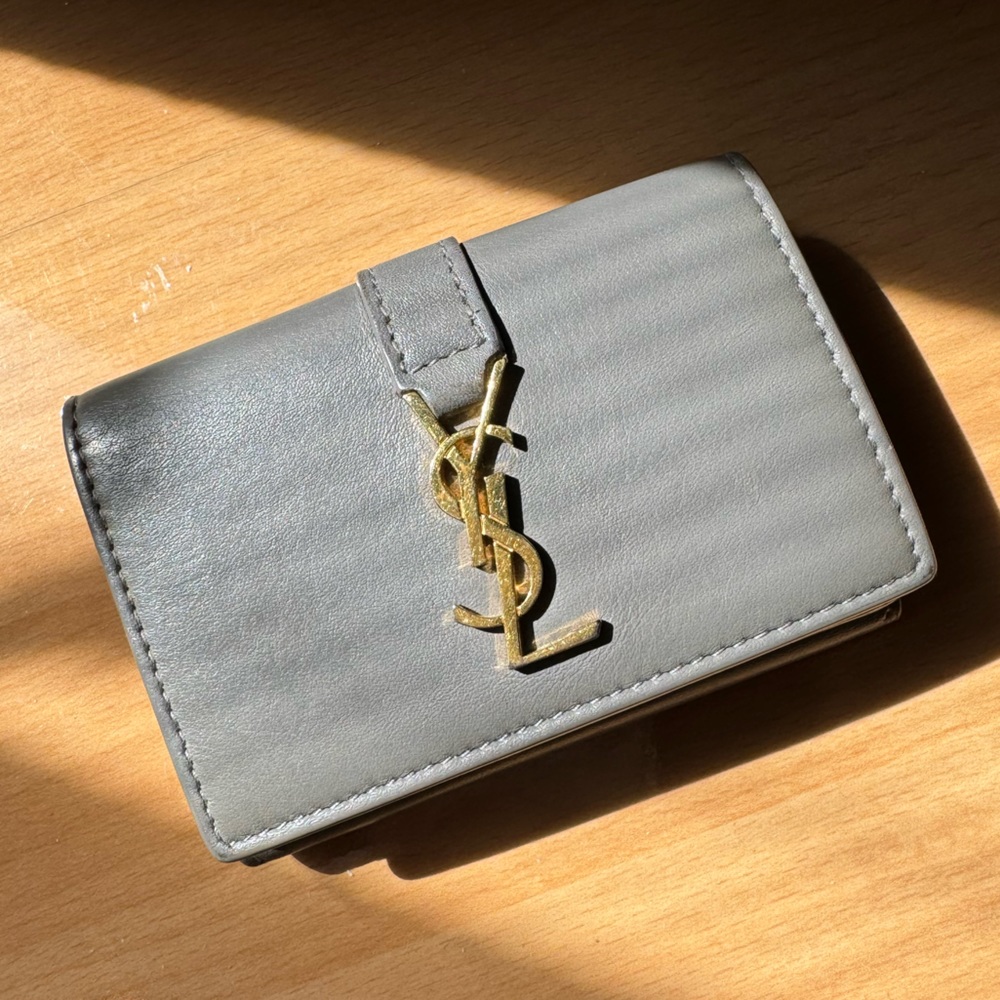 ⭐️AUTHENTIC YSL Mini Trifold Wallet